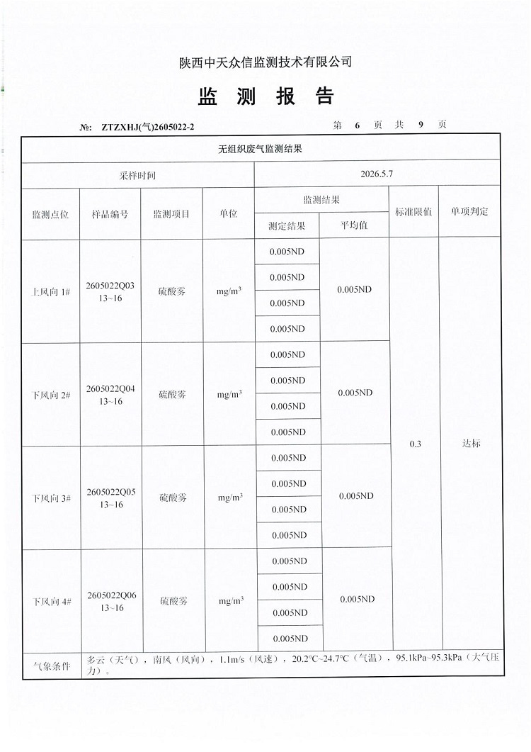 东正化工2026年二季度厂界废气监测报告(图8)