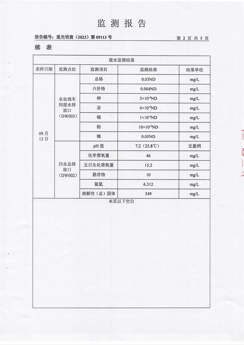 东正化工2023年第三季度废水排放监测报告(图3)