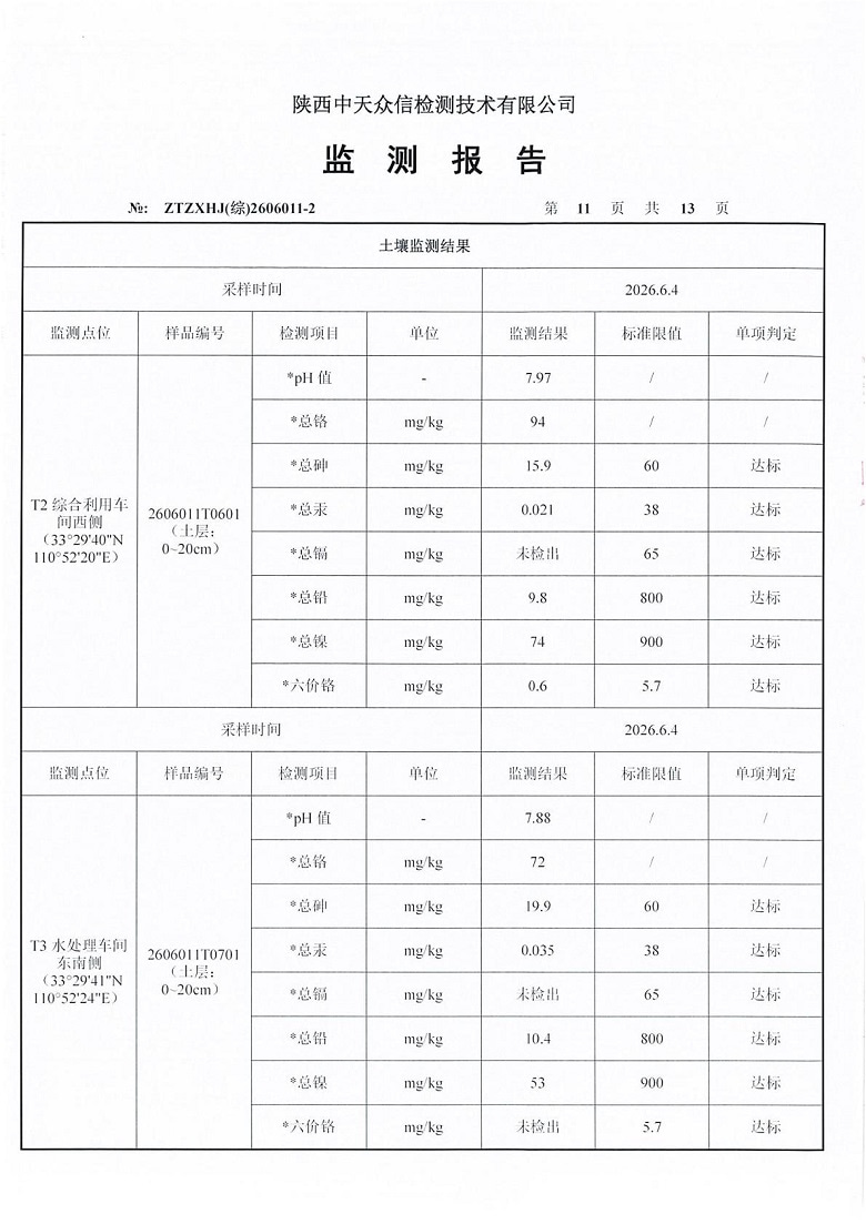 东正化工2026年6月份地表水、地下水及土壤监测报告(图13)