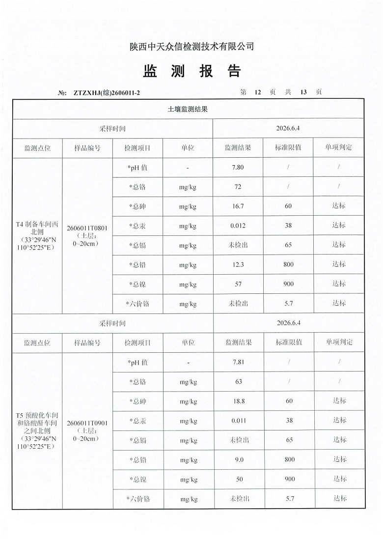 东正化工2026年6月份地表水、地下水及土壤监测报告(图14)