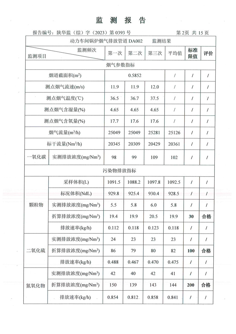 东正化工2024年1月份污染物排放监测报告(图3)