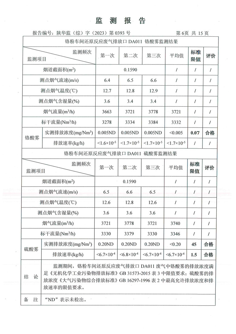 东正化工2024年1月份污染物排放监测报告(图7)