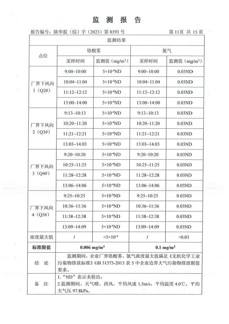 东正化工2024年1月份污染物排放监测报告(图12)